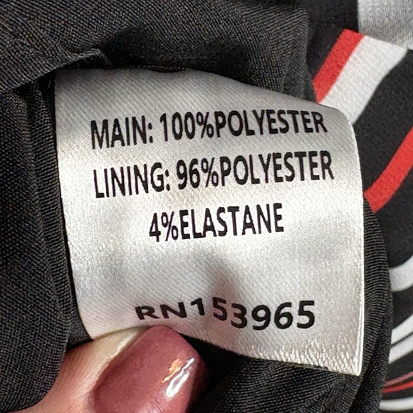 Area Stars Striped Long Sleeve Ruffle Mini Dress XS Black White Red - Picture 5 of 11